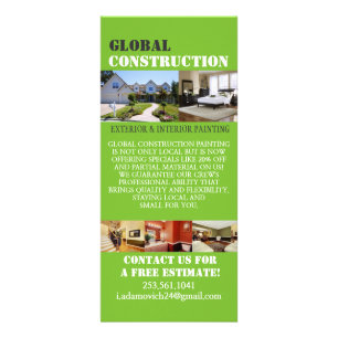 Construction Painting Interior Exterior Flyer Rack Card