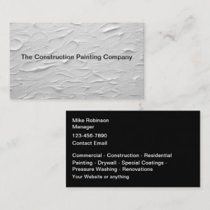 Construction Painting Professional Business Cards