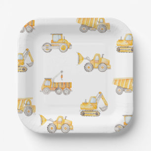 Construction Paper Plates   Construction Birthday