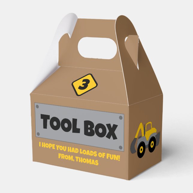 Construction Party Favour Box (Front Side)