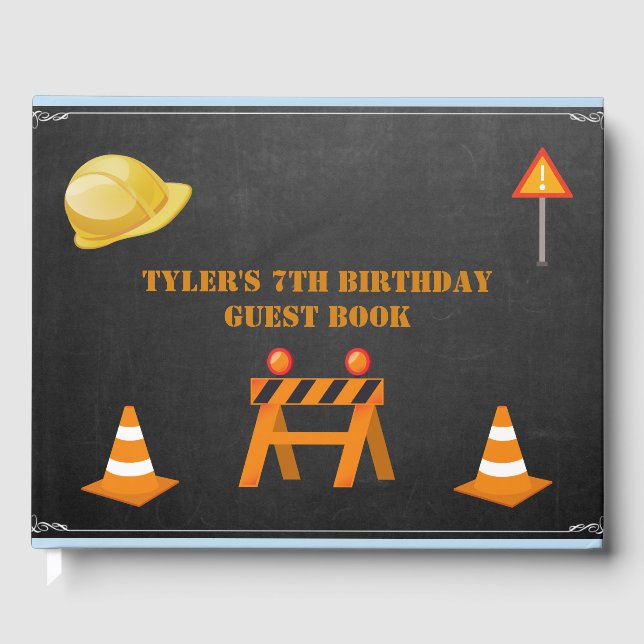 Construction Party Guest Book (Front)