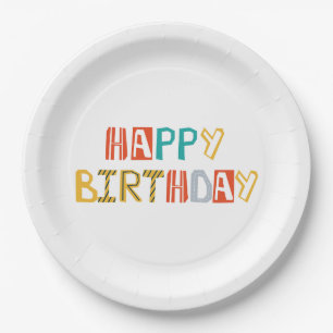 Construction Party Plates Happy Birthday