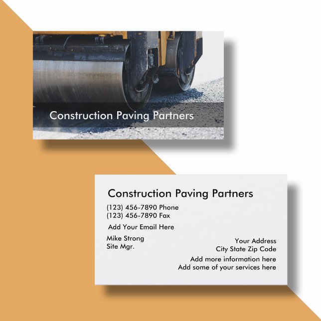 Construction Paving Business Card (Creator Uploaded)