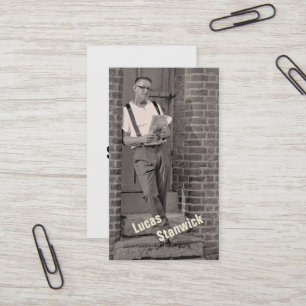 Construction Photo Custom Template Minimalist Business Card