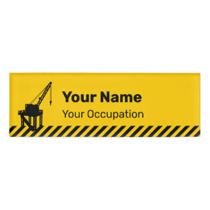 Construction Platform Name Tag