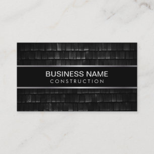 Construction Professional Black Texture Business Card