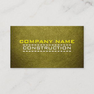 Construction Professional Leather Look #2 Business Card
