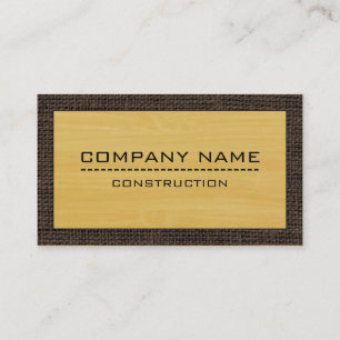 Construction Professional Modern Gold Wood #2 Business Card