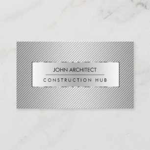 Construction Professional Modern Metal Builder Business Card