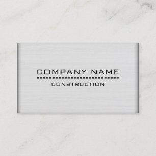 Construction Professional Modern White Wood Business Card