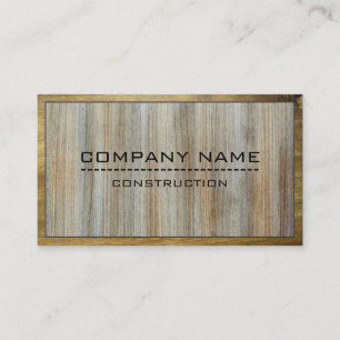 Construction Professional Modern Wood #3 Business Card