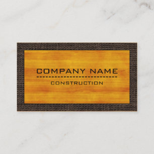 Construction Professional Modern Wood #3 Business Card