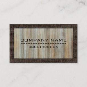 Construction Professional Modern Wood #4 Business Card
