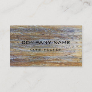 Construction Professional Modern Wood #8 Business Card