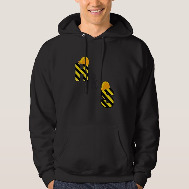 Construction Protection Health and Safety H & S Hoodie (Front)