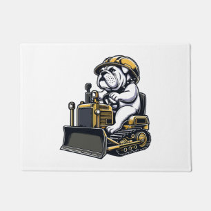 Construction Pup Bulldog Builder Doormat