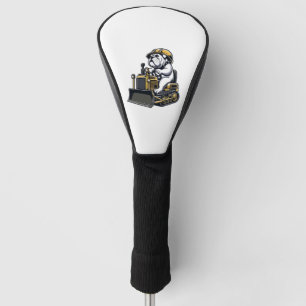 Construction Pup Bulldog Builder Golf Head Cover