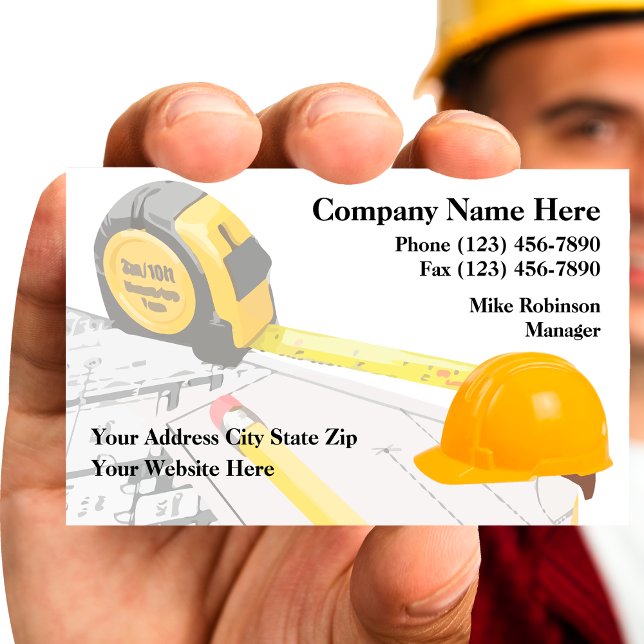 Construction Real Estate Developer Business Card (Creator Uploaded)
