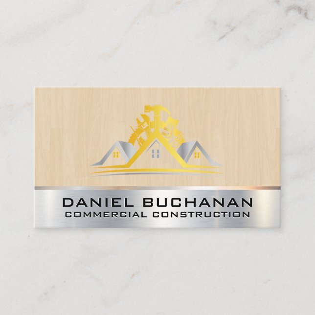 Construction Rebuild Renovation Business Card (Front)