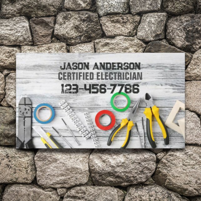 Construction Repair Contractor Tools Electrician  Business Card (Construction Repair Contractor Tools Electrician Business Card)