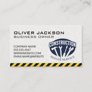 Construction Repair Services   Contractor Business Card