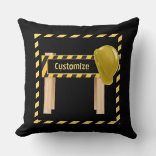 Construction Road Sign Cushion