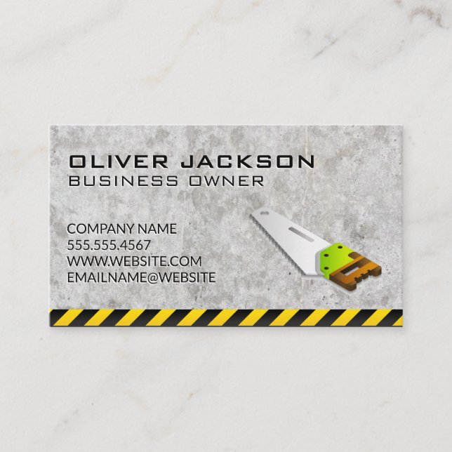 Construction | Saw Business Card (Front)