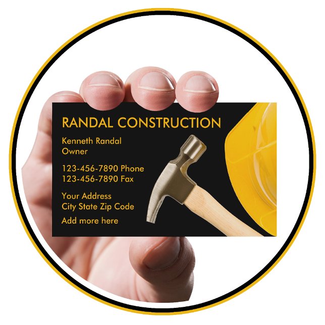 Construction Service Businesscards Business Card (Creator Uploaded)