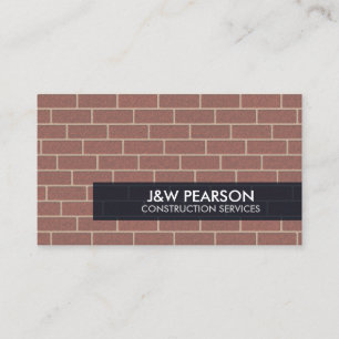Construction Services Contractor Business Card