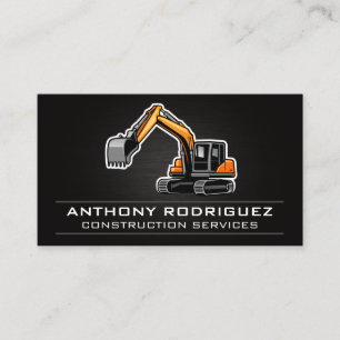 Construction Services   Heavy Machinery Operator Business Card