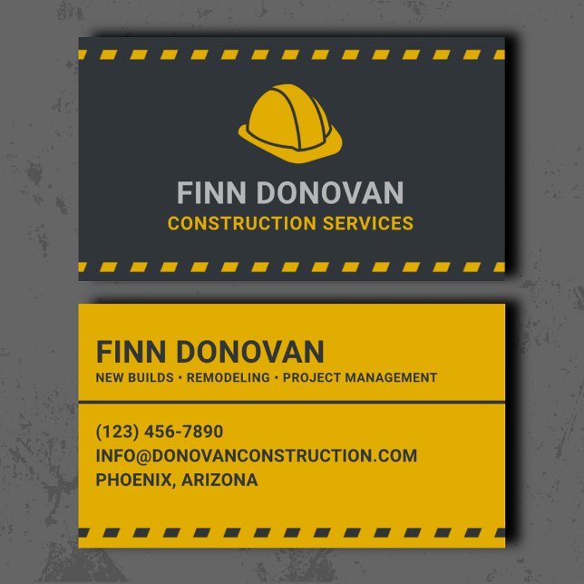 Construction Services Professional Business Card (Creator Uploaded)