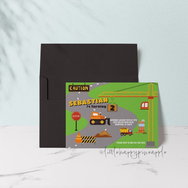 Construction Site Birthday Invitation (Creator Uploaded)