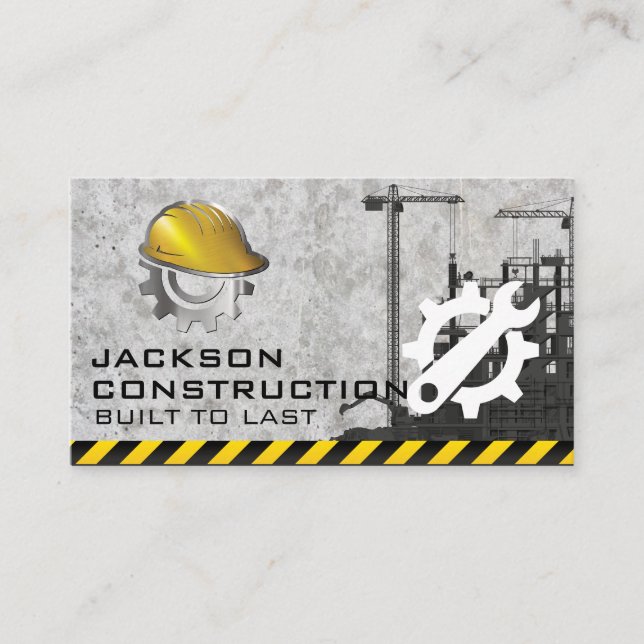 Construction Site Build | Work in Progress Business Card (Front)