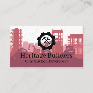 Construction Site Builders Business Card
