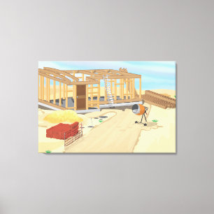 Construction Site Canvas Print