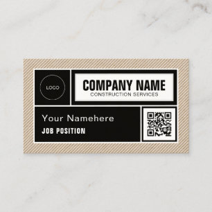 Construction site inspired geometric business car card