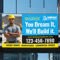 Construction Site Logo Photo Blue Advertising