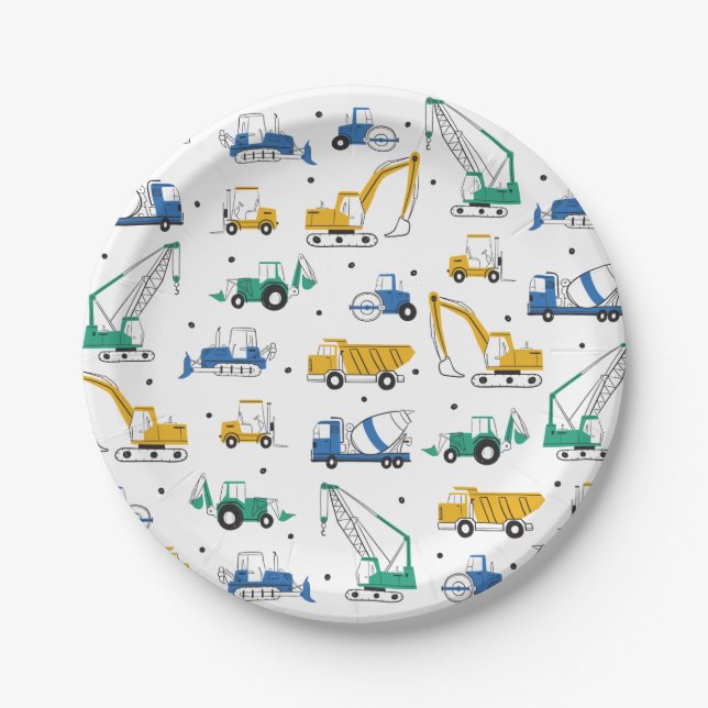 Construction Site Paper Plate (Front)