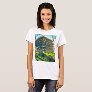 construction site with a crane and a building T-Shirt