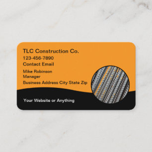 Construction Supplies Rebar Theme Business Cards