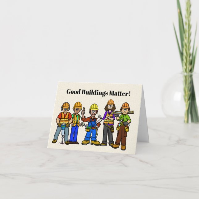 Construction Team Greeting Card (Front)