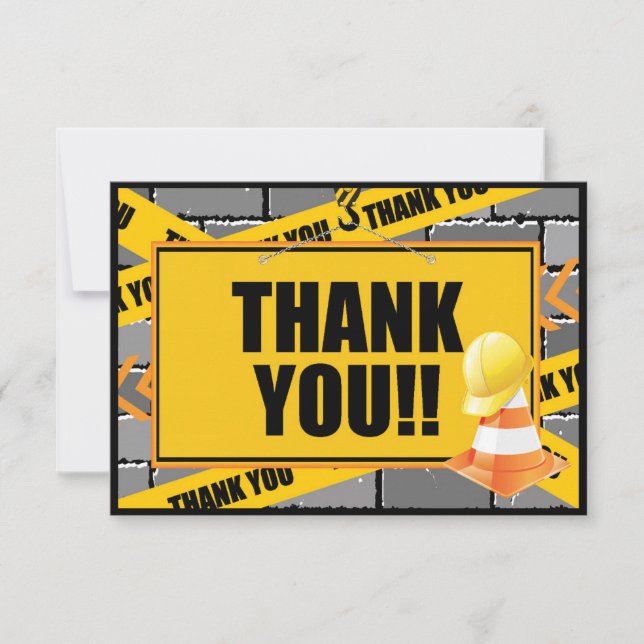 Construction Thank You Cards (Front)