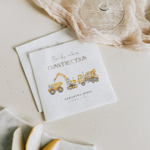 Construction Theme Baby Shower Napkin