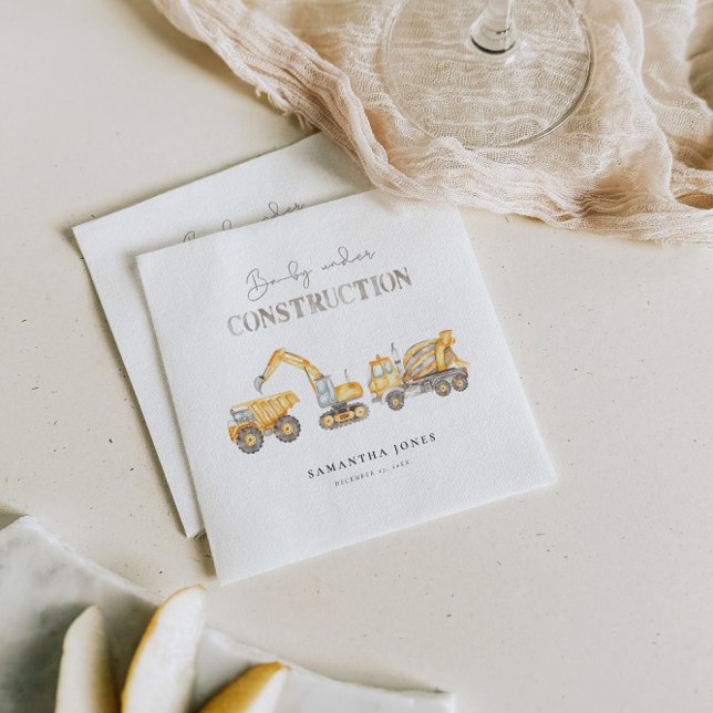 Construction Theme Baby Shower  Napkin (Creator Uploaded)