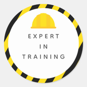 Construction Theme Birthday Party Classic Round Sticker