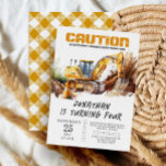 Construction Theme Digger Modern Kids Birthday Invitation<br><div class="desc">Construction Theme Digger Modern Kids Birthday Invitation</div>