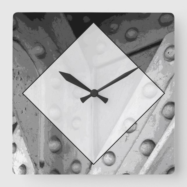Construction Theme Digital Art. Square Wall Clock (Front)