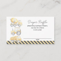 Construction Themed Baby Shower Diaper Raffle