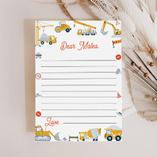 Construction Time Capsule Note Message Card