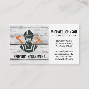 Construction Tools   General Contractor Business Card